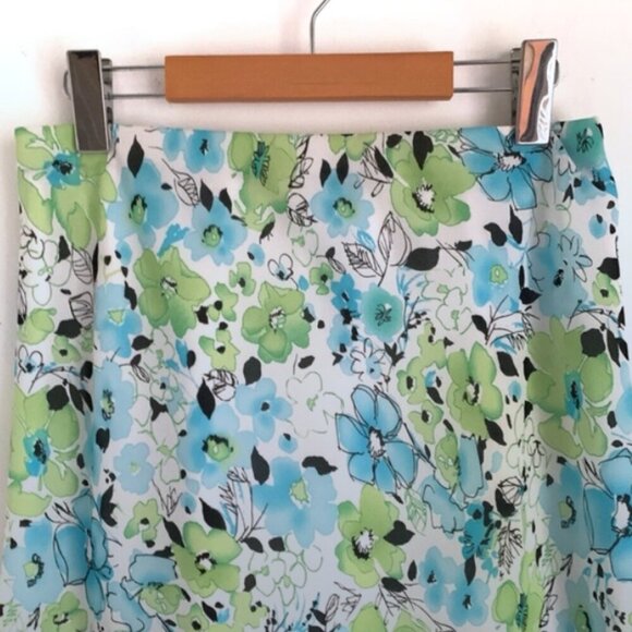 Cleo Petites 90s Y2K Floral Chiffon Midi Skirt - Picture 3 of 6